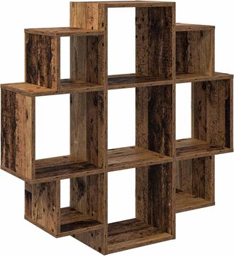 vidaXL Estante De Pared Madera Envejecida 90 X 25 X 90 Cm Vidaxl
