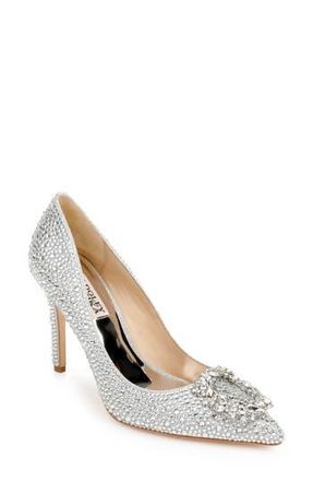 Badgley Mischka Cher II Pointed Toe Pump in Silver at Nordstrom Rack, Size 5.5