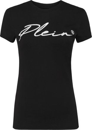 Philipp Plein T-Shirt Ronde Hals - Dames - T-shirts - Zwart - S - Katoen - Tops
