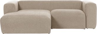 K Home 2,5-Sitzer Ecksofa Klocks mit Chaiselongue - Beige