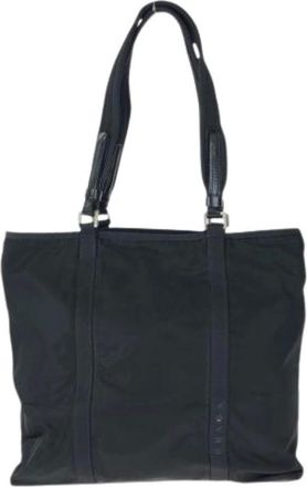 Prada Pre-owned Tote Bags, female, Black, Size: ONE SIZE Pre-owned Tessuto Nylon 2way Tote Bag