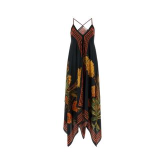 Blumarine Summer Dresses, female, Multicolor, Size: XS Print Twill Dress
