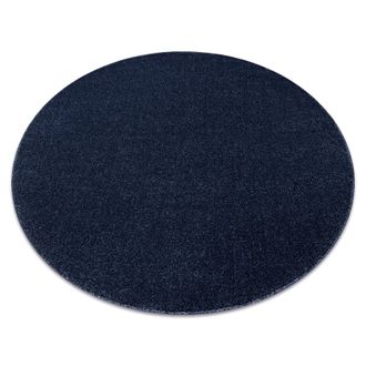 RugsX Rugsx - Alfombra Softy Circulo Llanura Color Azul Oscuro Blue Circulo 150 Cm