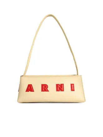 Marni Museo Baguette Cream Lear Bag