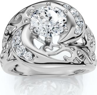 Pompeii3 1Ct Whirlpool Diamond Engagement Ring 14k Gold Lab Grown