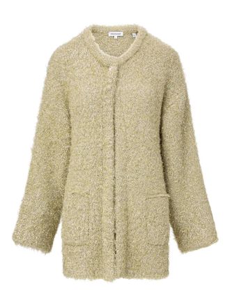 Veronica Beard Rozan metallic-knit cardigan - Neutrals