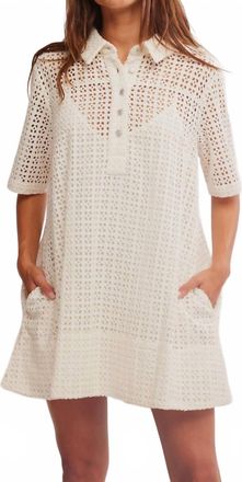 Free People Remino Eyelet Mini Dress In Bright White