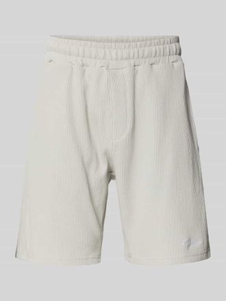 Pegador Shorts mit Logo-Stitching und elastischem Bund in Hellgrau, Gr&ouml;&szlig;e XXL