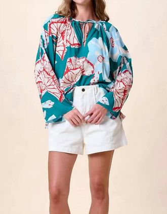 Cleobella Abby Blouse In North Sea Print