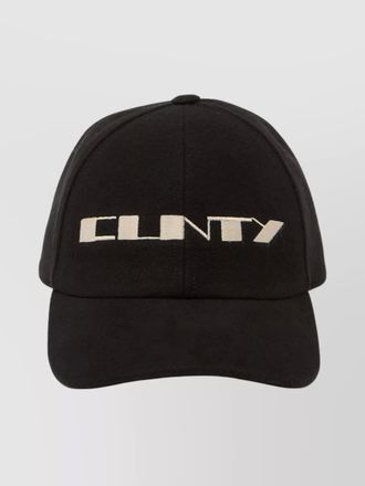 Rick Owens six-panel curved brim baseball cap design