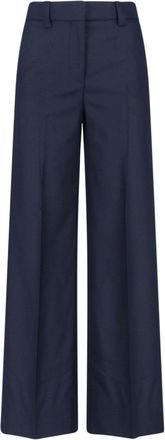 Incotex Wide-Leg Virgin Wool Trousers With Mid-Rise Waist And Tailored Finish