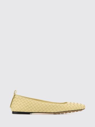 Bottega Veneta Charlotte Woven Lambskin Square-Toe Ballet Flats