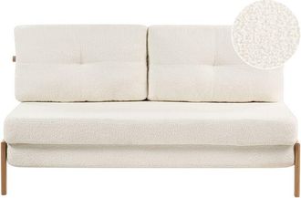 Beliani Sofa Bed 2 Seater EDLAND Boucle Off-White