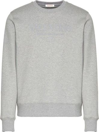 Valentino Gray Cotton Mens Sweatshirt