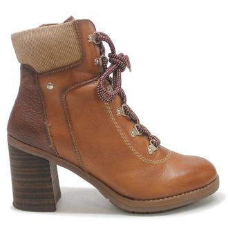 Pikolinos Pompeya Leather Womens Boots - UK 4-4.5 - US 6.5-7 Women - EU 37 - Brandy - Size:UK 4-4.5
