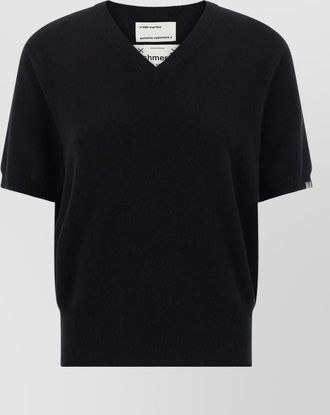 Extreme Cashmere cashmere ribbed v-neck short-sleeve sweater