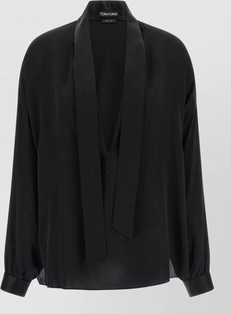 Tom Ford silk lavalli&egrave;re blouse