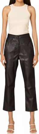 Amylynn Zoe High Waisted Tapered Vegan Pants In Black