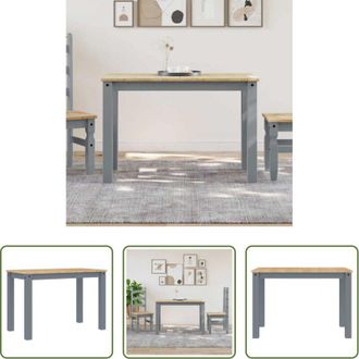 vidaXL Tavolo da pranzo grigio - Tavolo da Pranzo Panama Grigio 112x60x75 cm Legno Massello Pino
