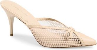 Koko + Palenki Peoni Pointed Toe Mule in Nude Leather at Nordstrom, Size 6.5