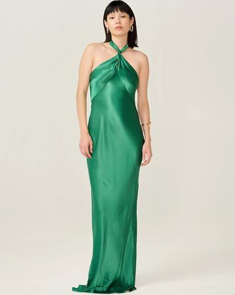 Omnes Womens Arles Dress in Forest Green - Size: 14