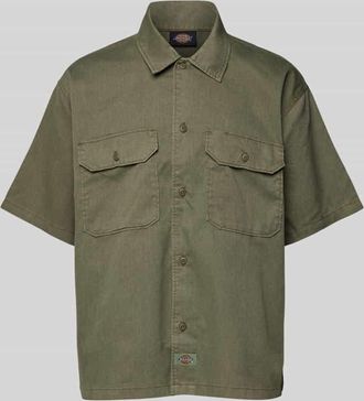 Dickies Freizeithemd mit Knopfleiste in Oliv, Gr&ouml;&szlig;e XXL