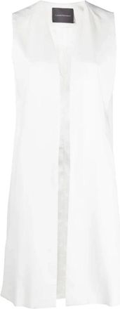 Lorena Antoniazzi V-hals Midi Jurk - Dames - Casual kleedjes - Wit - S - Kleedjes