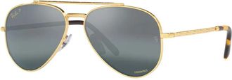 Ray-Ban Nieuwe Aviator Gepolariseerde Zonnebril - unisex - Zonnebrillen - Geel - 62 MM - Accessoires