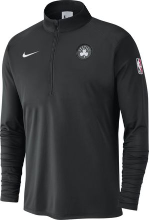 Nike Boston Celtics Nike Mens NBA 1/2-Zip Long-Sleeve Top in Black | FV2158-010