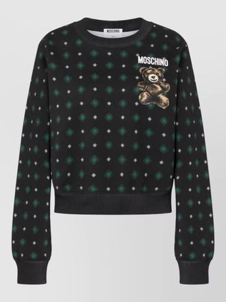 Moschino organic cotton crew neck graphic sweatshirt