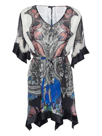 Etro paisley-printed silk dress - Black