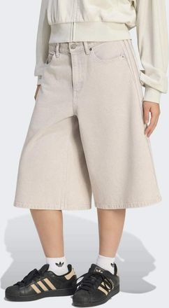 adidas Originals Jorts di jeans a vita medio alta grigio trasparente