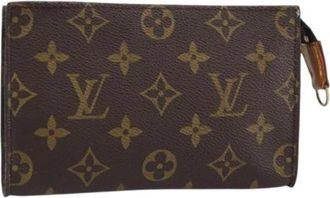 Louis Vuitton Tweedehands Canvas Louis Vuitton tassen - Dames - Vintage Clutch - Bruin - ONE Size - Vintage