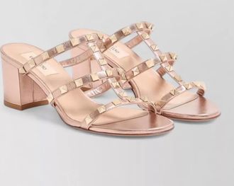 Valentino Garavani rockstud leather sandals block heel
