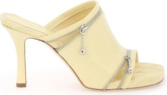 Burberry Peep Mules van glanzend leer - Dames - Muiltjes - Geel - 41 EU - Leer - Schoenen