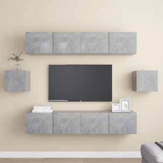 vidaXL Vidaxl - Juego De Muebles De Sal&oacute;n 6 Piezas Gris Hormig&oacute;n