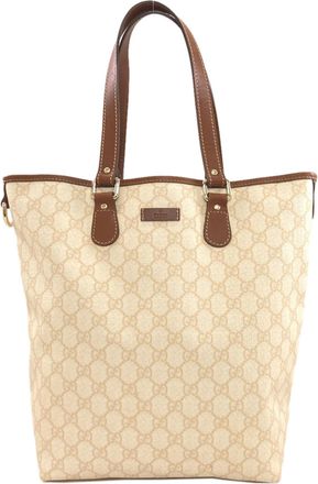 Gucci Brown Ivory Pvc Tote Bag (Pre-Owned)
