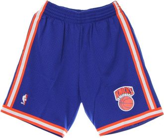Mitchell & Ness NBA Swingman Basketball Shorts Knicks - Heren - Korte sportbroeken - Blauw - S - Polyester - Fitness