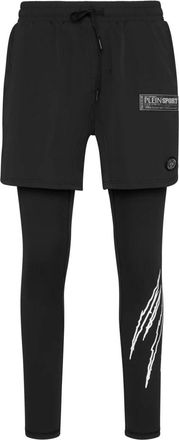 Plein Sport Nylon Running Broeken - Heren - Trainingsbroeken - Zwart - XS - Nylon - Fitness
