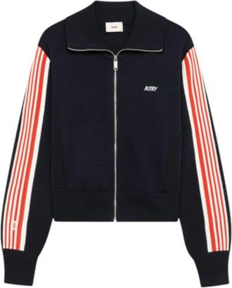 Autry Gebreid Jasje - Dames - Vesten met rits - Blauw - M - Hoodies & sweatvesten