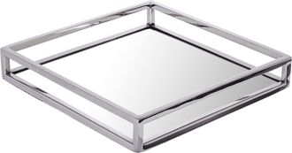 Classic Touch Square Mirror Tray