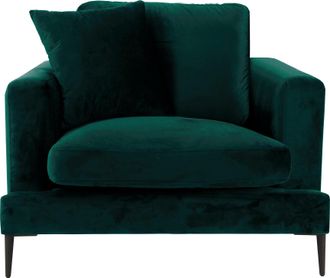 HOME AFFAIRE Sessel »Cozy Loungesessel, Designersessel, Masse B/T/H: 91/97/80 cm« mit Metallbeinen und Zierkissen