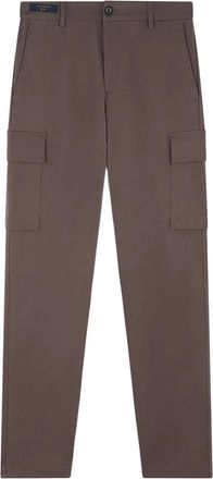 Paul & Shark button-fastening cargo trousers - men - Modal/Cotton/Elastane - 46 - Brown