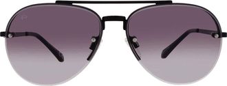 Priv&eacute; Revaux Grey Shaded Pilot Unisex Sunglasses THE BIJOU/S 0807/9O 60