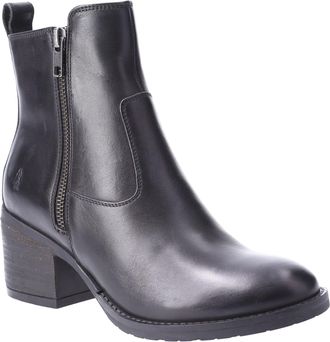 Hush Puppies Helena Leather WoMens Black Boots material_leather1 - Size UK 7