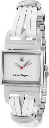 Laura Biagiotti Watches, female, White, Size: ONE SIZE Elegant Leather Dress Watch