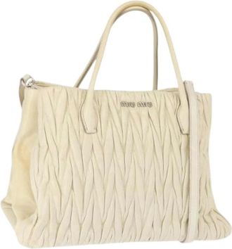 Miu Miu Pre-owned Handbags, female, Beige, Size: ONE SIZE Pre-owned Hand Bag