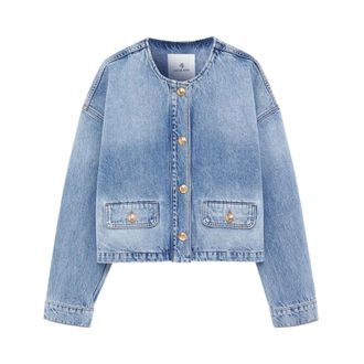 Anine Bing Denim Jackets, female, Blue, Size: XS Blanche Jacket