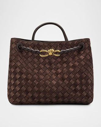 Bottega Veneta Andiamo Medium Top-Handle Bag in Suede