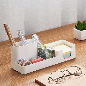OEM Almacenamiento De Papeler&iacute;a Multifuncional, Organizador De Oficina De Pl&aacute;stico Con Compartimentos Pr&aacute;cticos Para Guardar Collages, Caja De Almacenamie